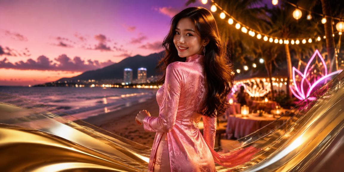 Người dùng tại Đà Nẵng mặc áo dài tham gia hoạt động casino và cá cược trực tuyến